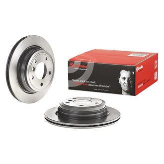 Brembo® - UV Coated Series Plain Vented Rear Brake Rotor