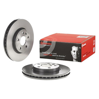 Brembo® - UV Coated Series Plain Vented Front Brake Rotor