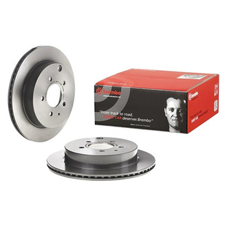 Brembo® - UV Coated Plain Vented Rear Brake Rotor