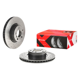 Brembo® - Premium Xtra Cross Drilled UV Coated 1-Piece Brake Rotor