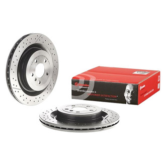 Brembo® - UV Coated Series Drilled and Slotted Vented Rear Brake Rotor