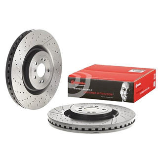 Brembo® - UV Coated Series Drilled and Slotted Vented Front Brake Rotor