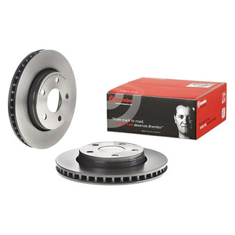 Brembo® - UV Coated Series Plain Vented Front Brake Rotor