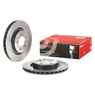 Brembo® - UV Coated Series Plain Vented Rear Brake Rotor