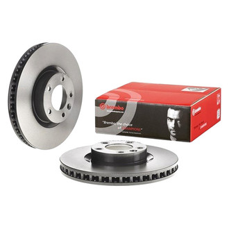 Brembo® - UV Coated Series Plain Vented Front Passenger Side Brake Rotor