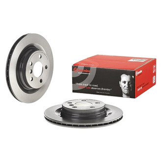 Brembo® - UV Coated Series Plain Vented Rear Brake Rotor