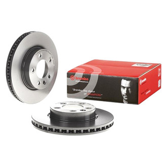 Brembo® - UV Coated Series Plain Vented Front Passenger Side Brake Rotor