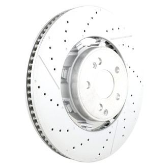 Brembo® - OE Replacement Drilled and Slotted Vented Rear Brake Rotor