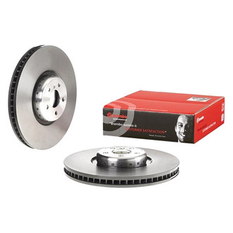 Brembo® - UV Coated Series Plain Vented Front Passenger Side Brake Rotor