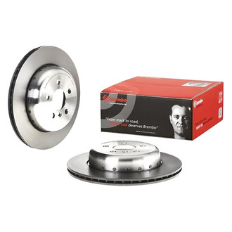 Brembo® - UV Coated Series Plain Vented Rear Driver Side Brake Rotor