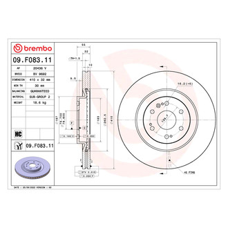 Brembo® - OE Replacement Vented Front Brake Rotor