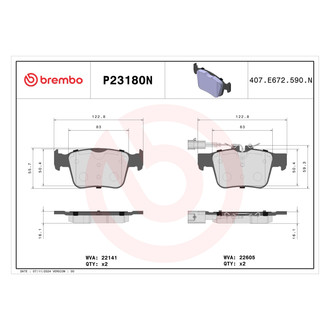 Brembo® - Premium Ceramic Rear Disc Brake Pads