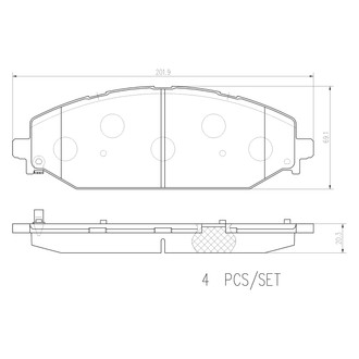 Brembo® - Premium Low-Met OE Equivalent Front Brake Pads