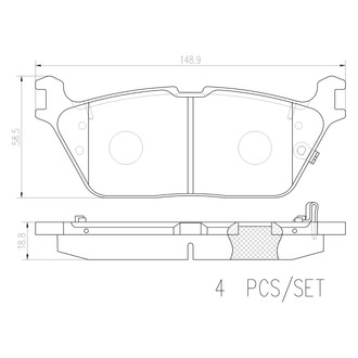 Brembo® - Premium Ceramic Rear Disc Brake Pads