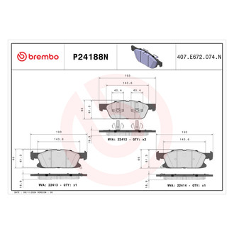 Brembo® - Premium Ceramic Front Disc Brake Pads