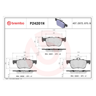 Brembo® - Premium Ceramic Rear Disc Brake Pads