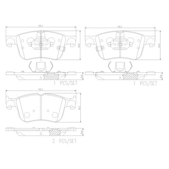 Brembo® - Premium Ceramic Front Disc Brake Pads