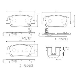 Brembo® - Premium Ceramic Rear Disc Brake Pads