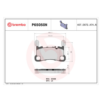 Brembo® - Premium Ceramic Rear Disc Brake Pads