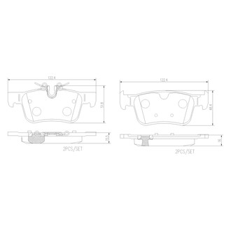 Brembo® - Premium Ceramic Rear Disc Brake Pads