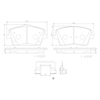 Brembo® - Premium Ceramic Disc Brake Pads