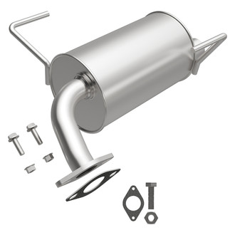 BRExhaust® - Aluminized Steel Rear Passenger Side Exhaust Muffler Kit