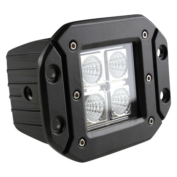 Bright Earth® - Flush Mount 4.75" 16W Cube Flood Beam LED Light with Chrome Outer Reflector