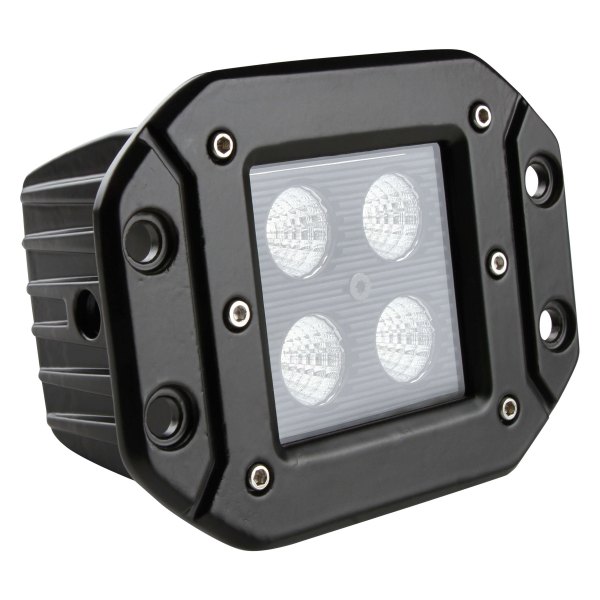 Bright Earth® - Flush Mount 4.75" 16W Cube Flood Beam LED Light with Black Outer Reflector