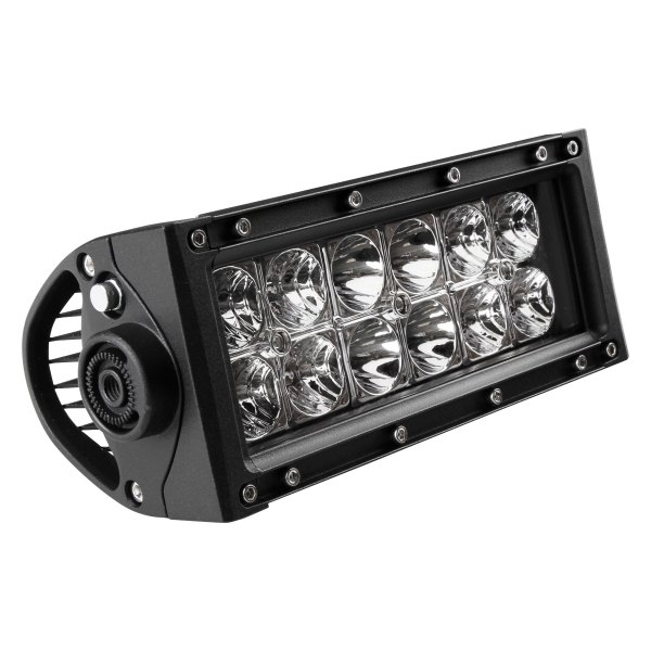 Bright Earth® - 7.5" 36W Dual Row Combo Spot/Flood Beam LED Light Bar with Chrome Outer Reflector