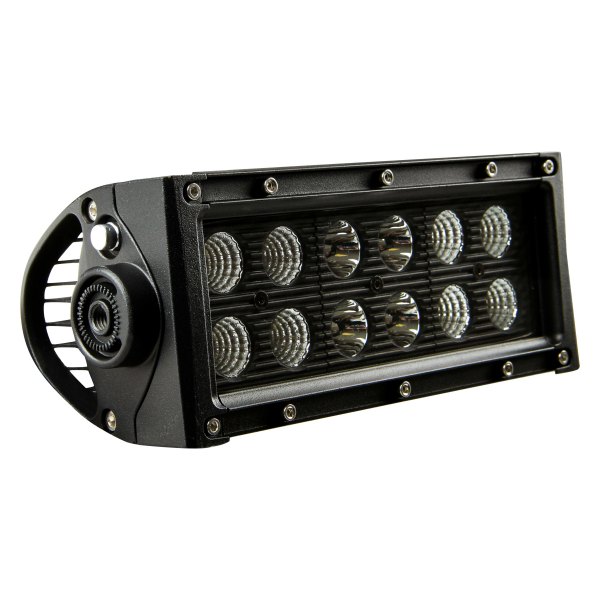Bright Earth® - 7.5" 36W Dual Row Combo Spot/Flood Beam LED Light Bar with Black Outer Reflector