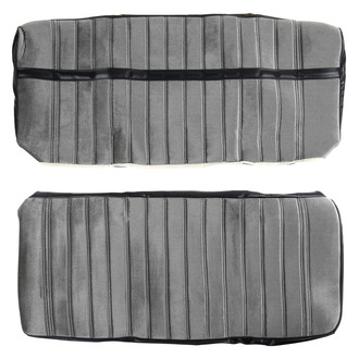 Brothers Trucks® - Vinyl and Cloth Seat Upholstery, Black and Silver