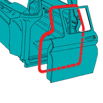 Brothers Trucks® - Front Upper Door Weatherstrip Set