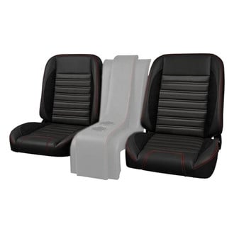 Brothers Trucks® - Sport Bucket Seats, Black with White Stitching