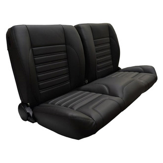 Brothers Trucks® - Sport Split Bench Seat, Black with Red Stitching