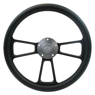 Brothers Trucks® - Custom Series Steering Wheel, Black with Balck Bowtie Logo