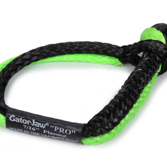 Bubba Rope® - 7/16" Gator-Jaw Pro Series Synthetic Soft Shackle with Green / Black Eyes