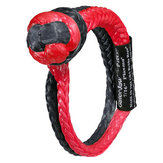 Bubba Rope® - 7/16" Gator-Jaw Pro Series Synthetic Soft Shackle with Red / Black Eyes