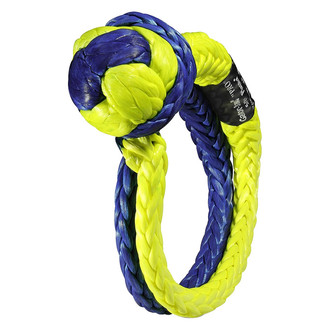 Bubba Rope® - 5/8" Gator-Jaw Pro Series Synthetic Soft Shackle with Blue / Yellow Eyes
