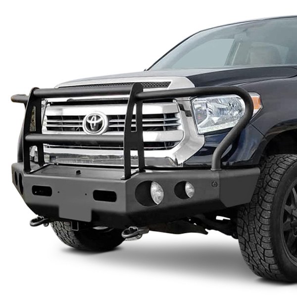  Buckstop® - Outback™ Full Width Front HD Black Hammertone Bumper with Grille Guard