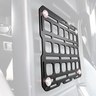 BuiltRight® - MOLLE 13" x 19.5" Black Tech Plate Steel Mounting Panel