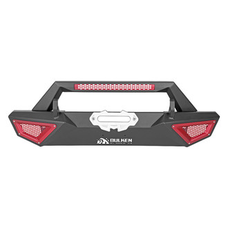 Bulken Off-Road® - X-Series Full Width Black Powder Coated Front Winch HD Bumper with Hoop