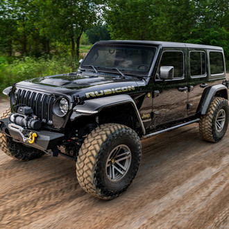 Bushwacker® - Flat Style Matte Black Front and Rear Fender Flares
