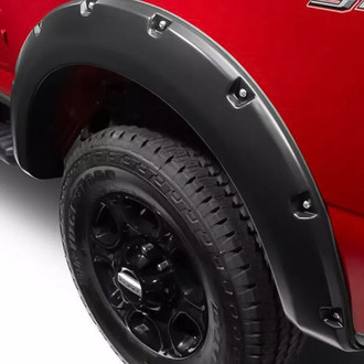 Bushwacker® - Pocket Style™ Smooth Matte Black Rear Fender Flares