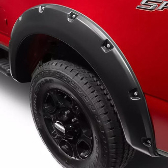 Bushwacker® - Pocket Style™ Smooth Matte Black Front and Rear Fender Flares