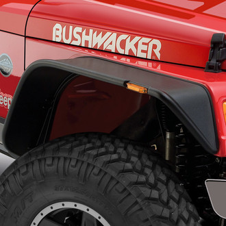 Bushwacker® - Flat Style Matte Black Front Fender Flares