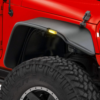 Bushwacker® - Flat Style Matte Black Front and Rear Fender Flares