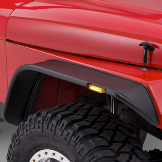 Bushwacker® 10924-07 - Flat Style Matte Black Front and Rear Fender Flares