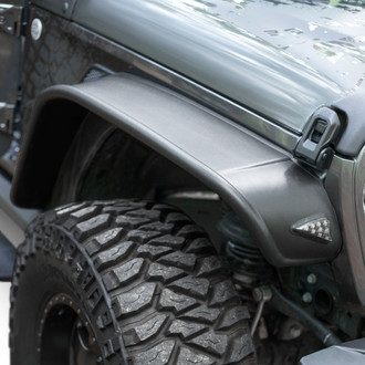 Bushwacker® - Flat Style Matte Black Front and Rear Fender Flares