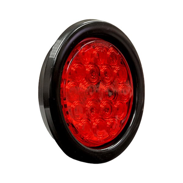 Buyers® - 4.25" Chrome/Red Round LED Tail Light