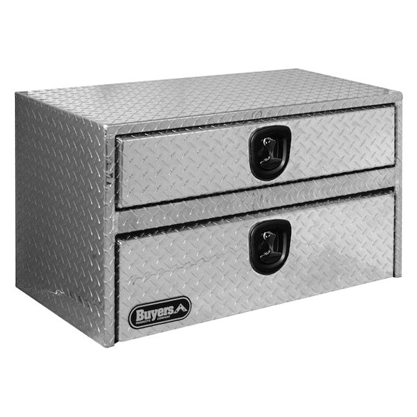 Buyers® - Single Drop Door Underbody Tool Box with Top Drawer and Die Cast Compression Latch